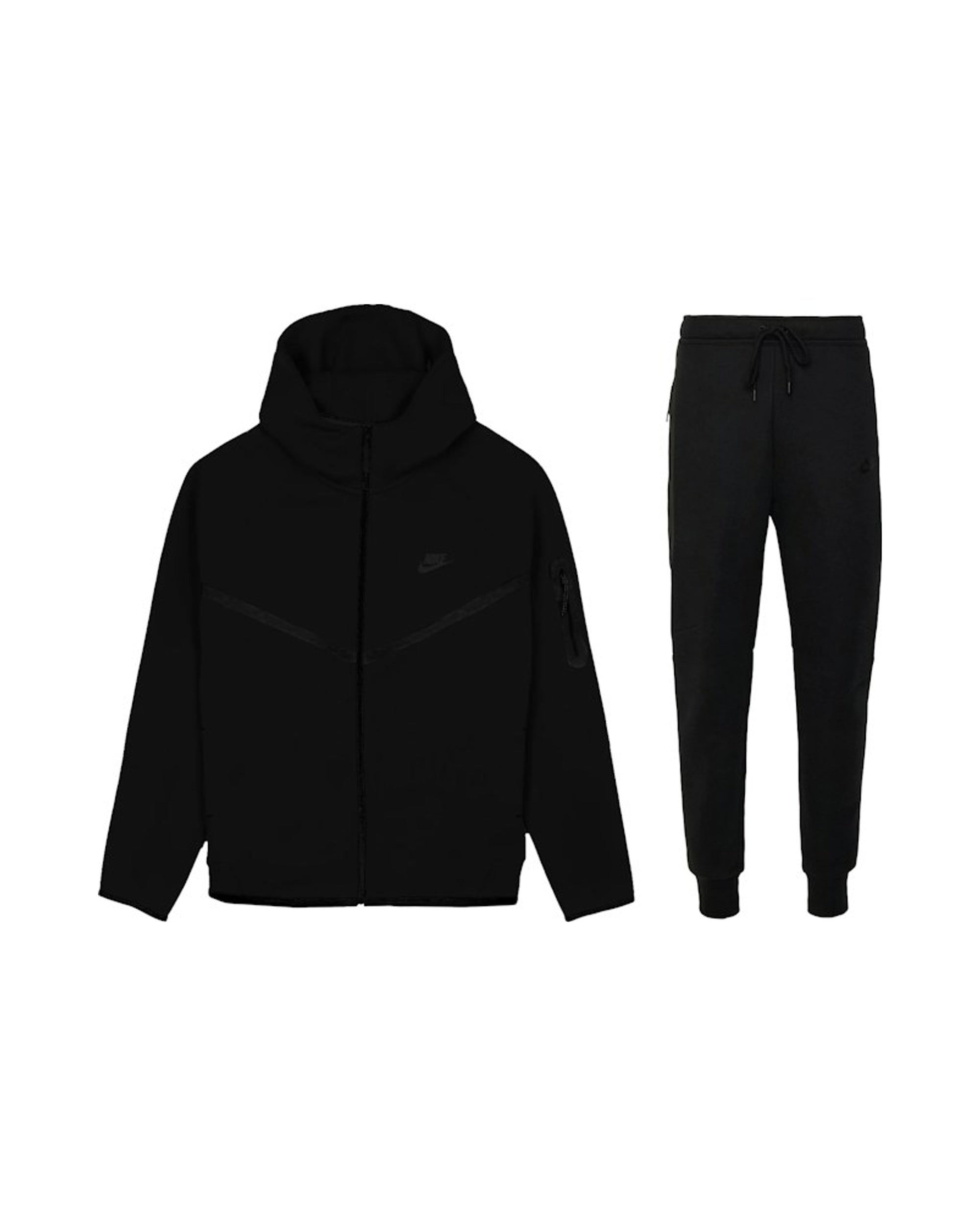 Nike Sportswear Tech Fleece Windrunner Full Zip Hoodie & Pant Set (FW24) Black/Black