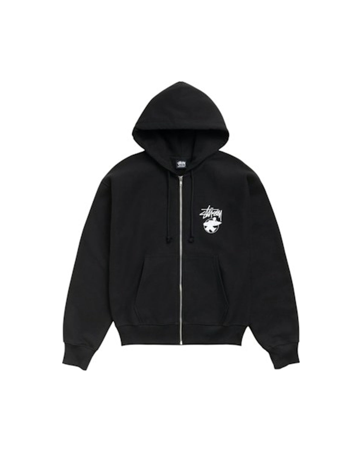 Stussy Long Haul Zip Hoodie Black