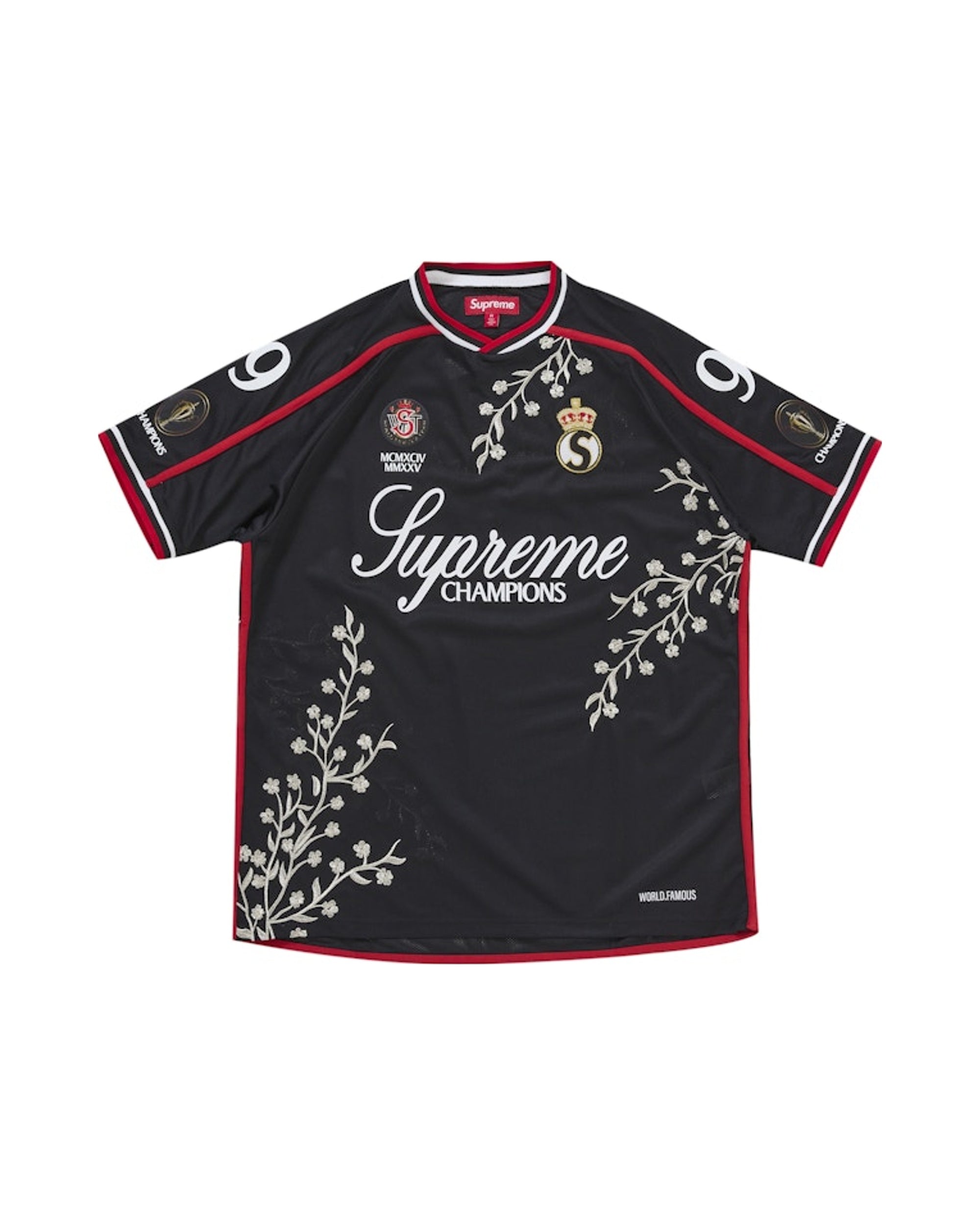 Supreme Floral Soccer Jersey Black
