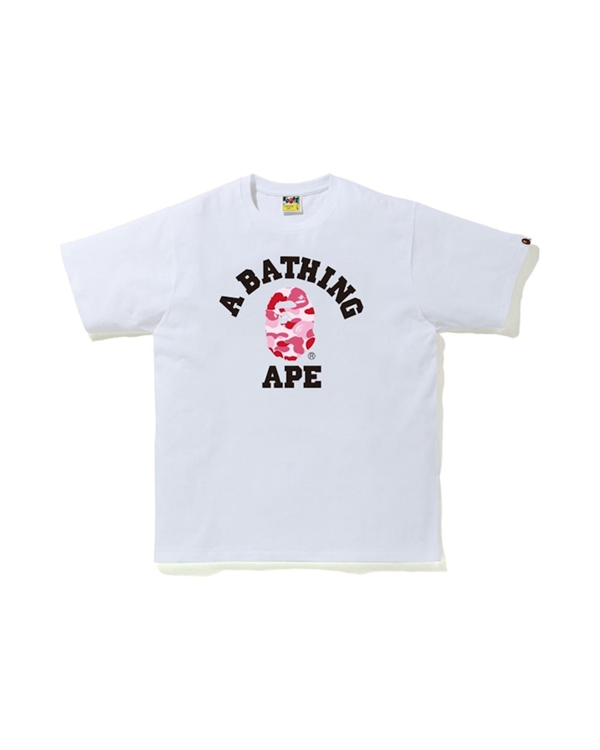 BAPE ABC Camo College Tee White/Pink