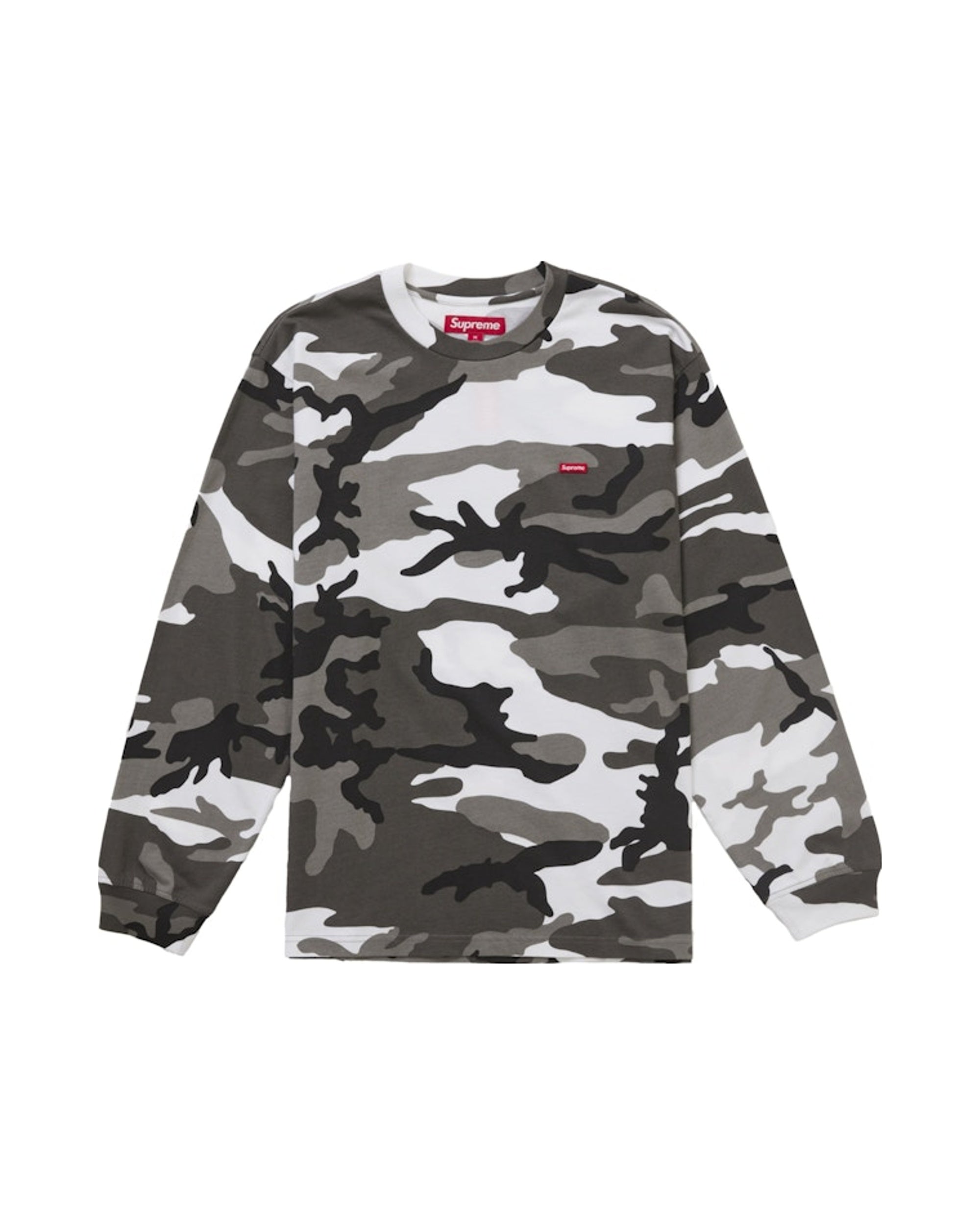 Supreme Small Box L/S Tee Snow Camo SS25