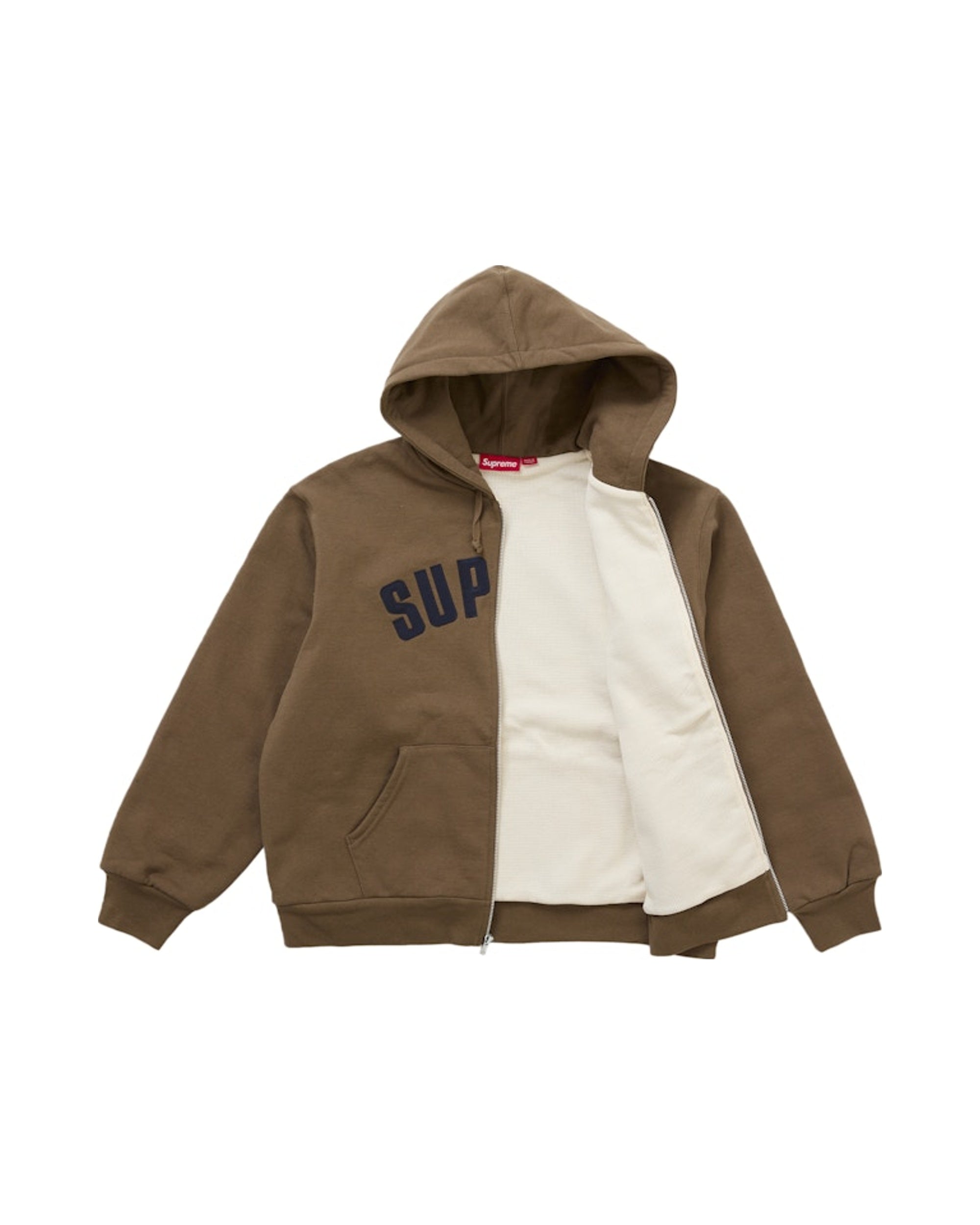 Supreme Arc Thermal Lined Hoodie Brown