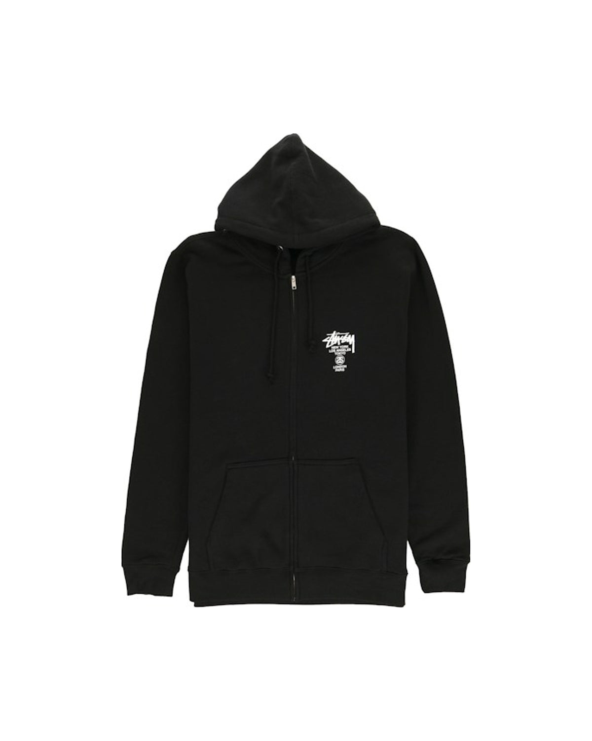 Stussy World Tour Zip Hoodie Black