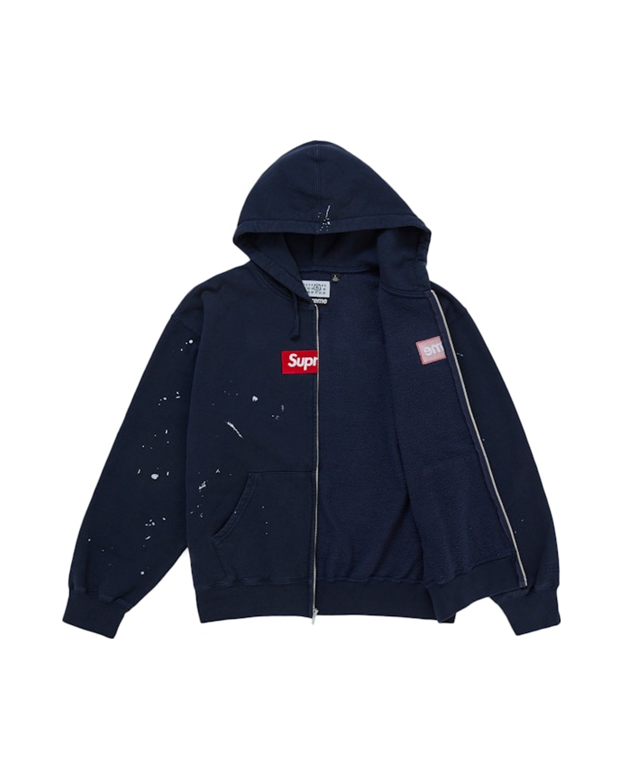 Supreme mm6 box logo zip up hoodie ネイビー Supreme x MM6 Navy Box Logo Zip Up Hoodie