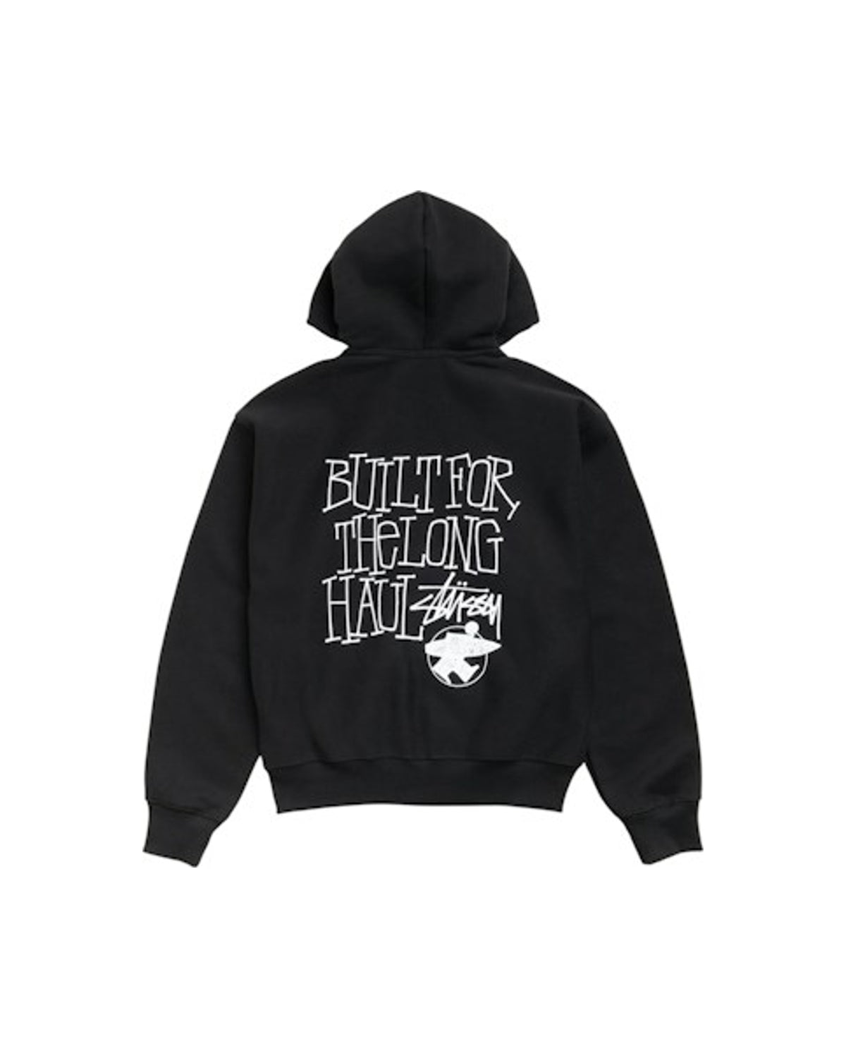 Stussy Long Haul Zip Hoodie Black