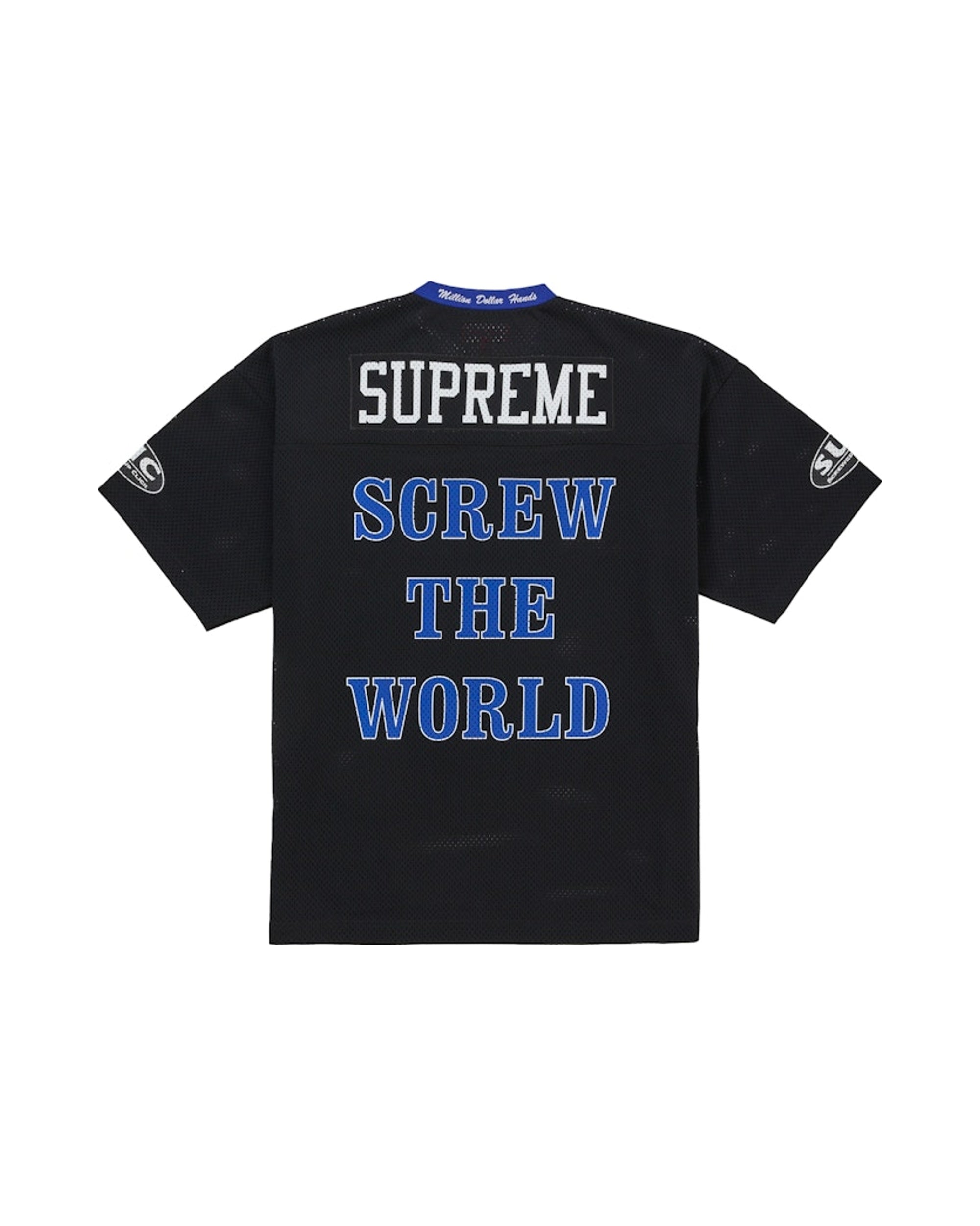 Supreme DJ Screw Football Jersey Black | STREET BILL