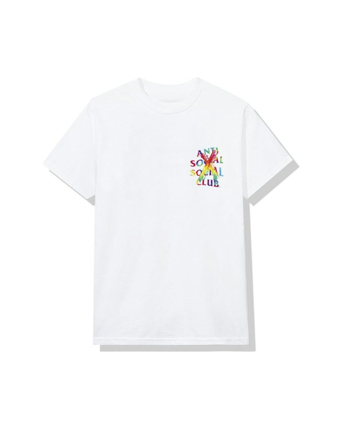 Anti Social Social Club Cancelled Rainbow Tee White