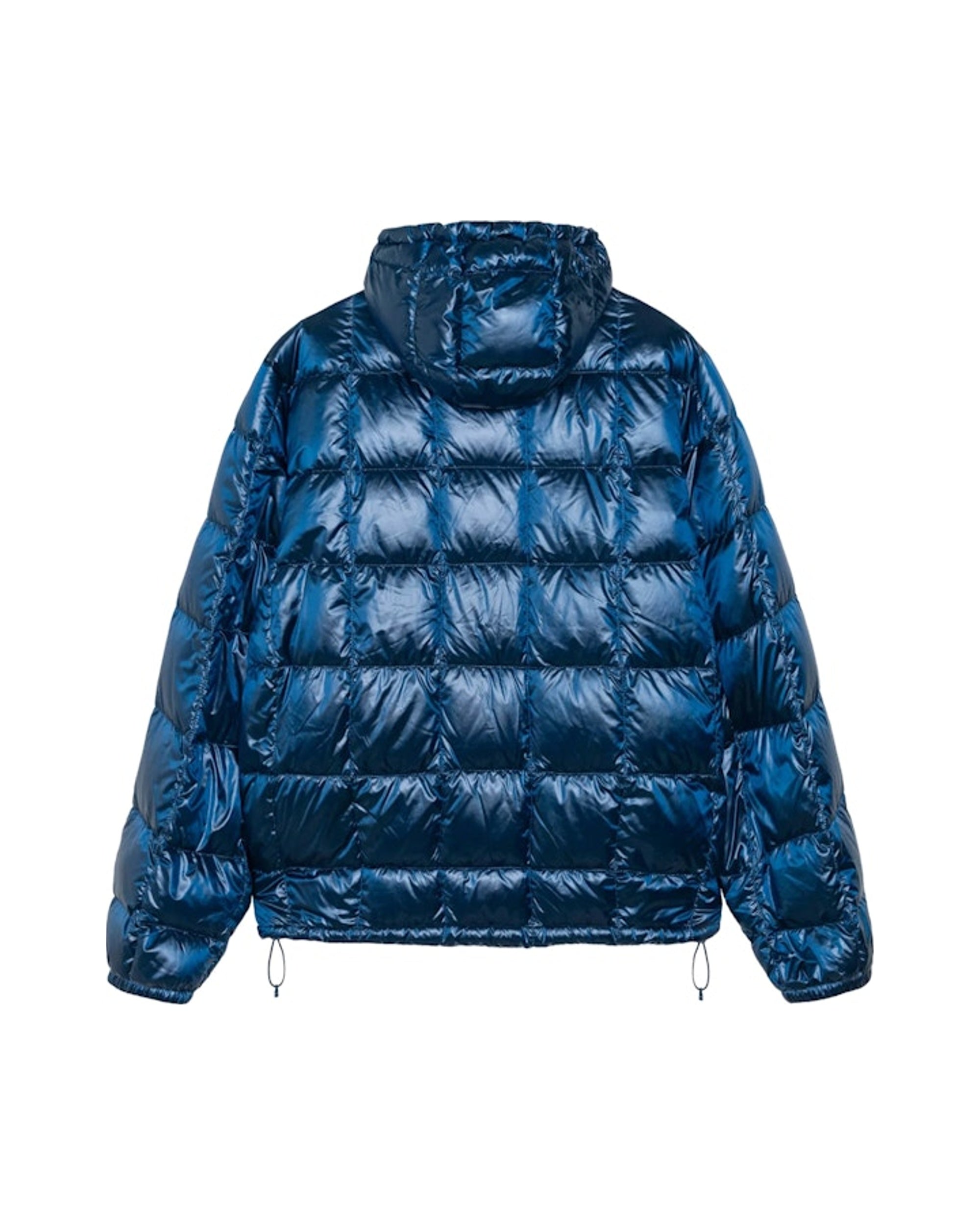 Stussy Midweight Hooded Puffer i Royal Blue