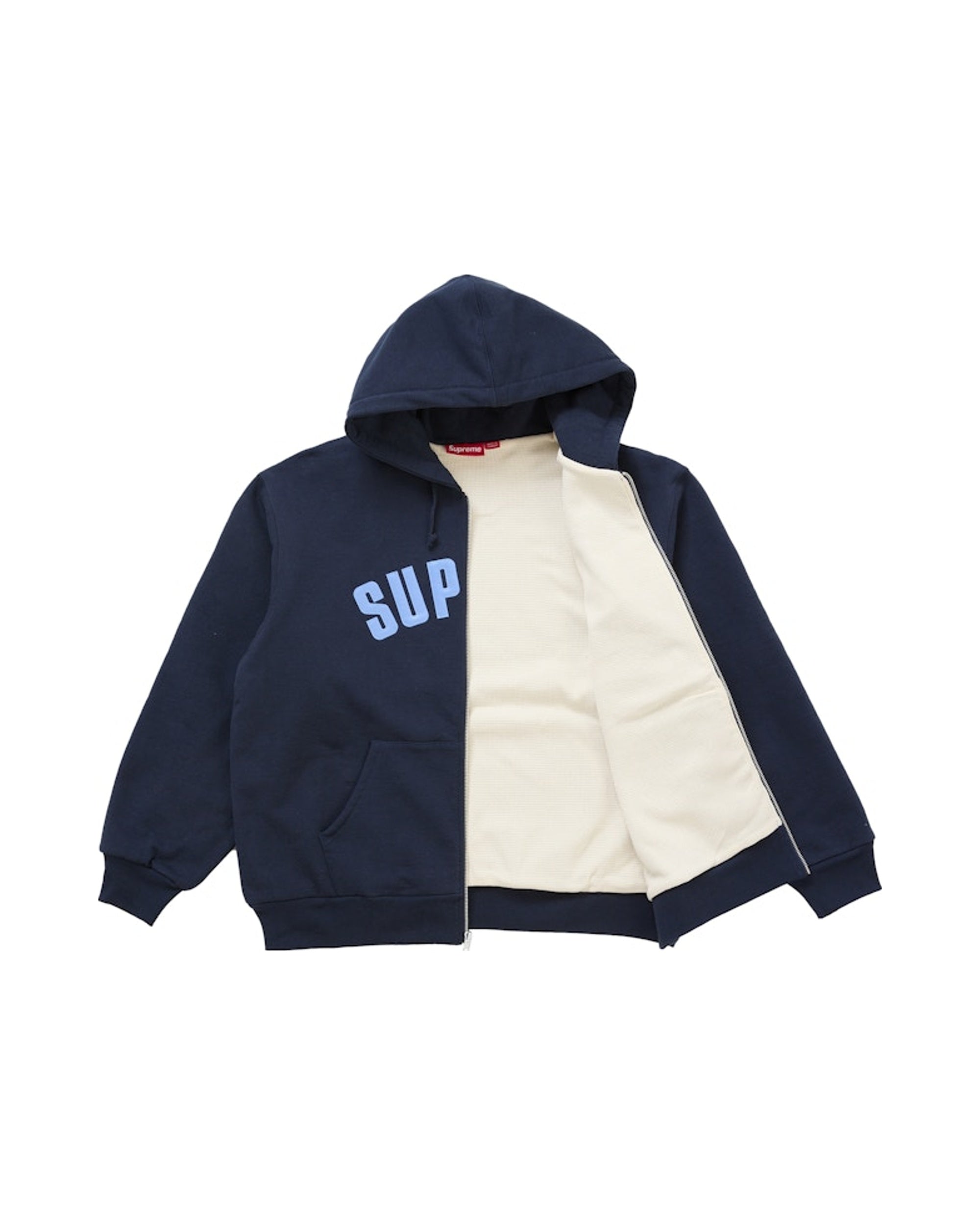 Supreme Arc Thermal Lined Zip Up Hoodie Navy