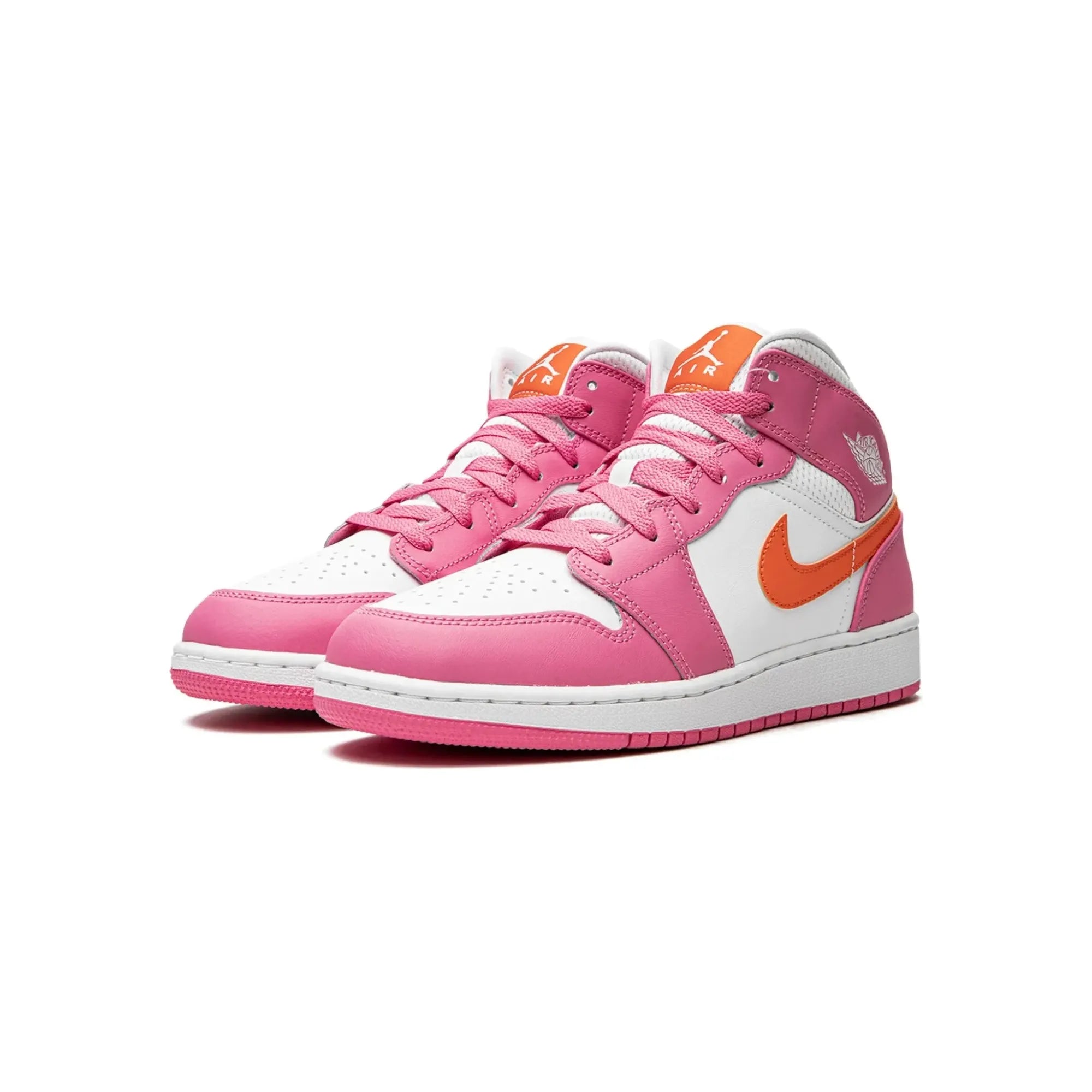 Nike Air Jordan 1 Mid "Pinksicle Safety Orange" - street-bill.dk