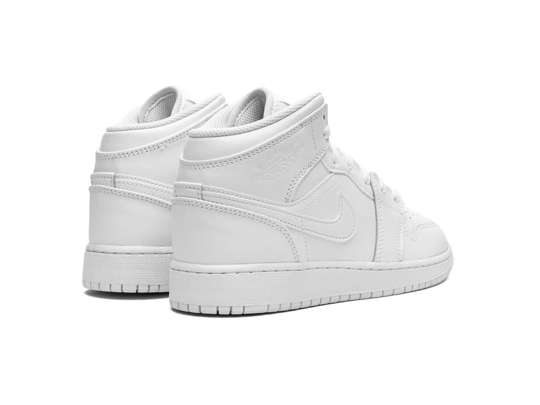 Nike Air Jordan 1 Mid "Triple White" - street-bill.dk