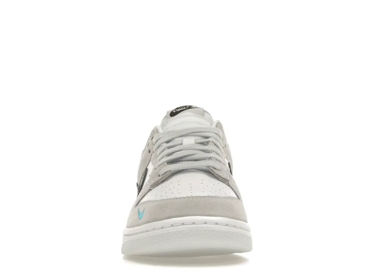 Nike Dunk Low "White Grey Navy Aqua Mini Swoosh" - street-bill.dk