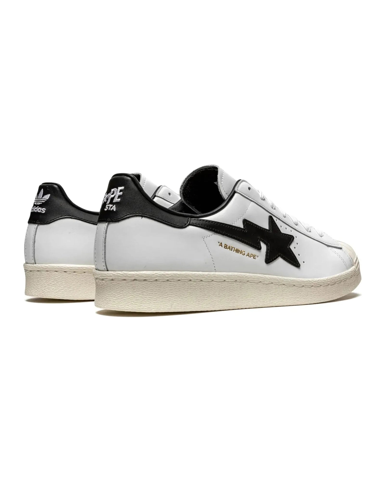 Adidas Superstar 80's X Bape "White Black" - street-bill.dk