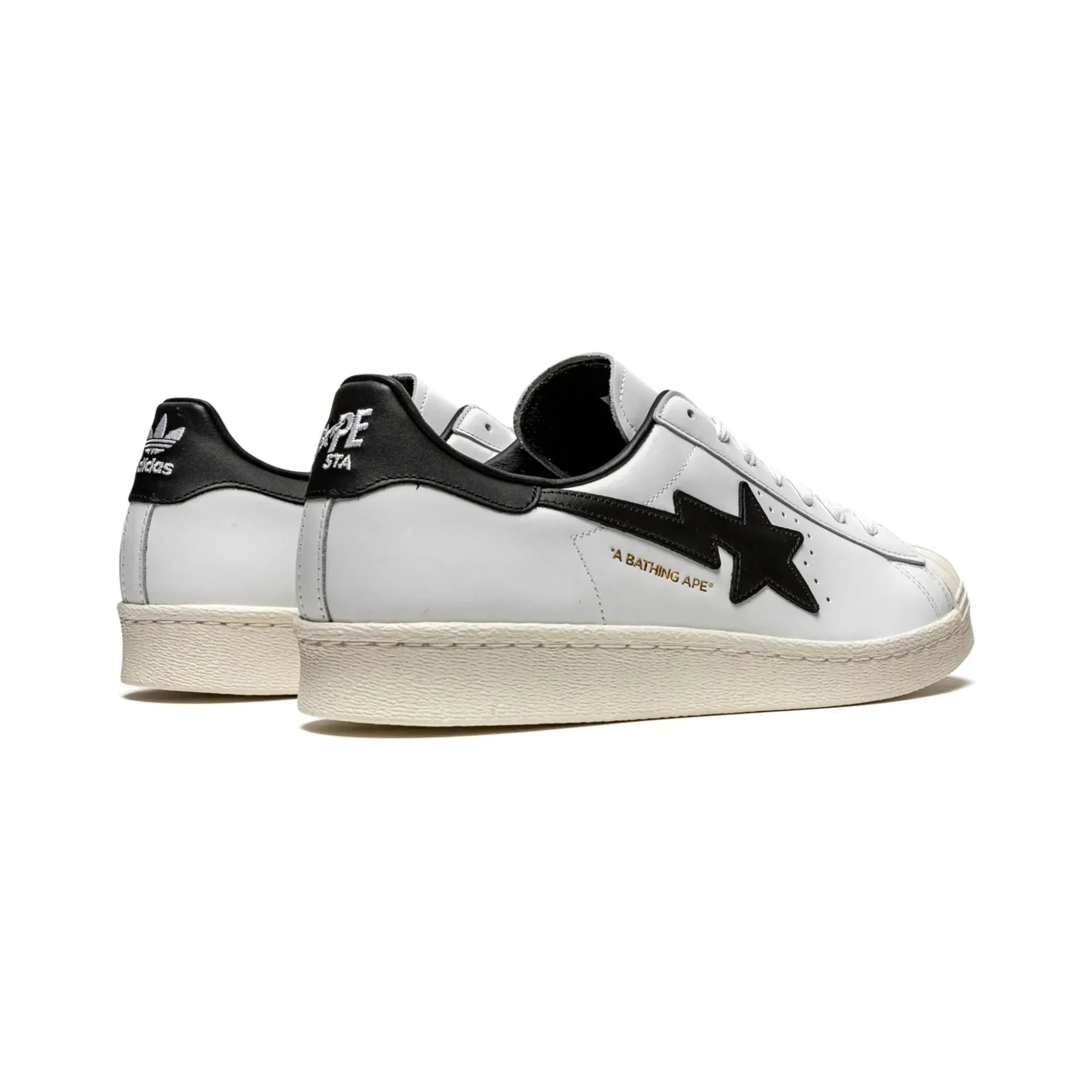Adidas Superstar 80's X Bape "White Black" - street-bill.dk