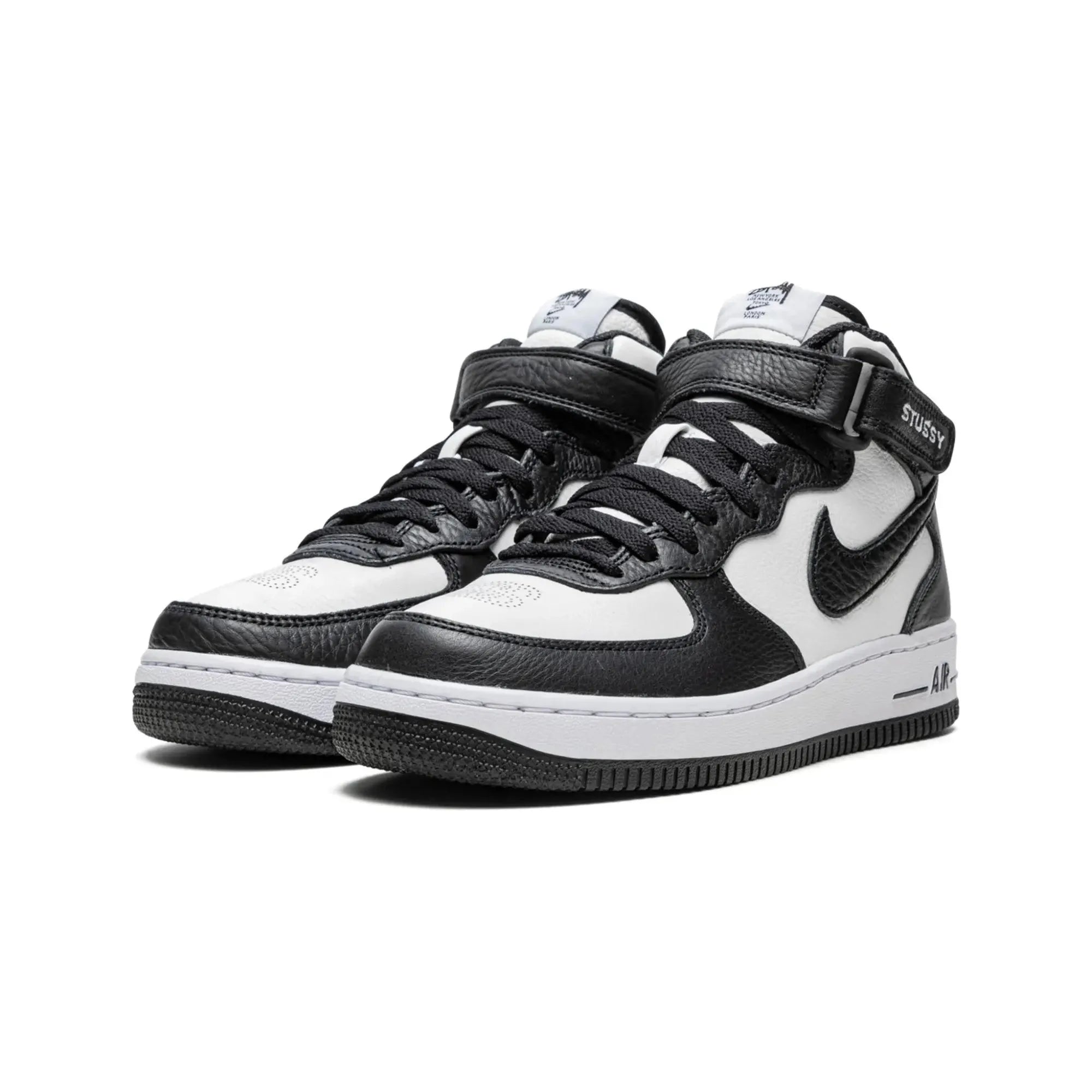 Nike Air Force 1 Mid X Stüssy "Light Bone Black" - street-bill.dk