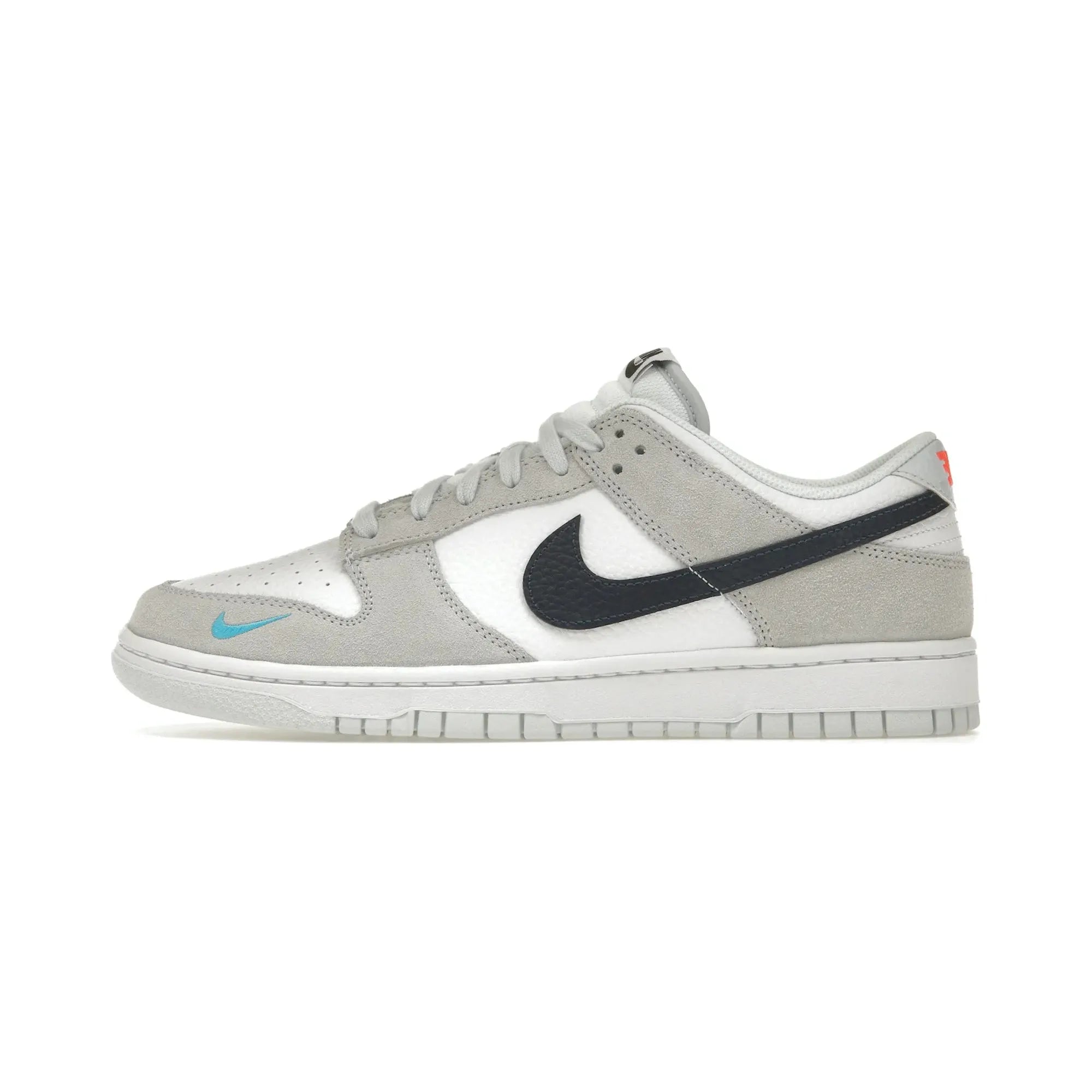 Nike Dunk Low "White Grey Navy Aqua Mini Swoosh" - street-bill.dk