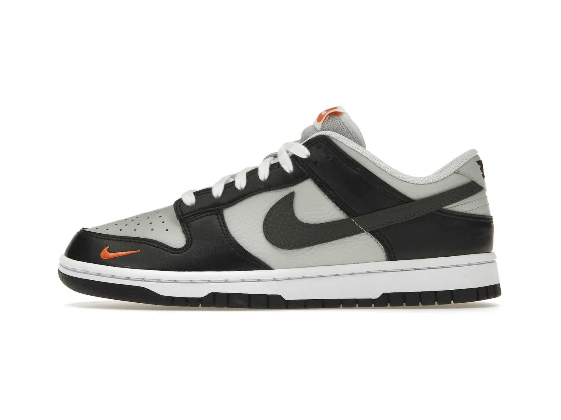 Nike Dunk Low "Grey Black Orange Mini Swoosh" - street-bill.dk