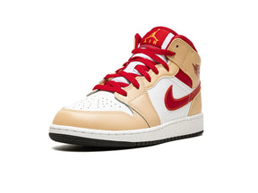Nike Air Jordan 1 Mid "Beige Red" - street-bill.dk