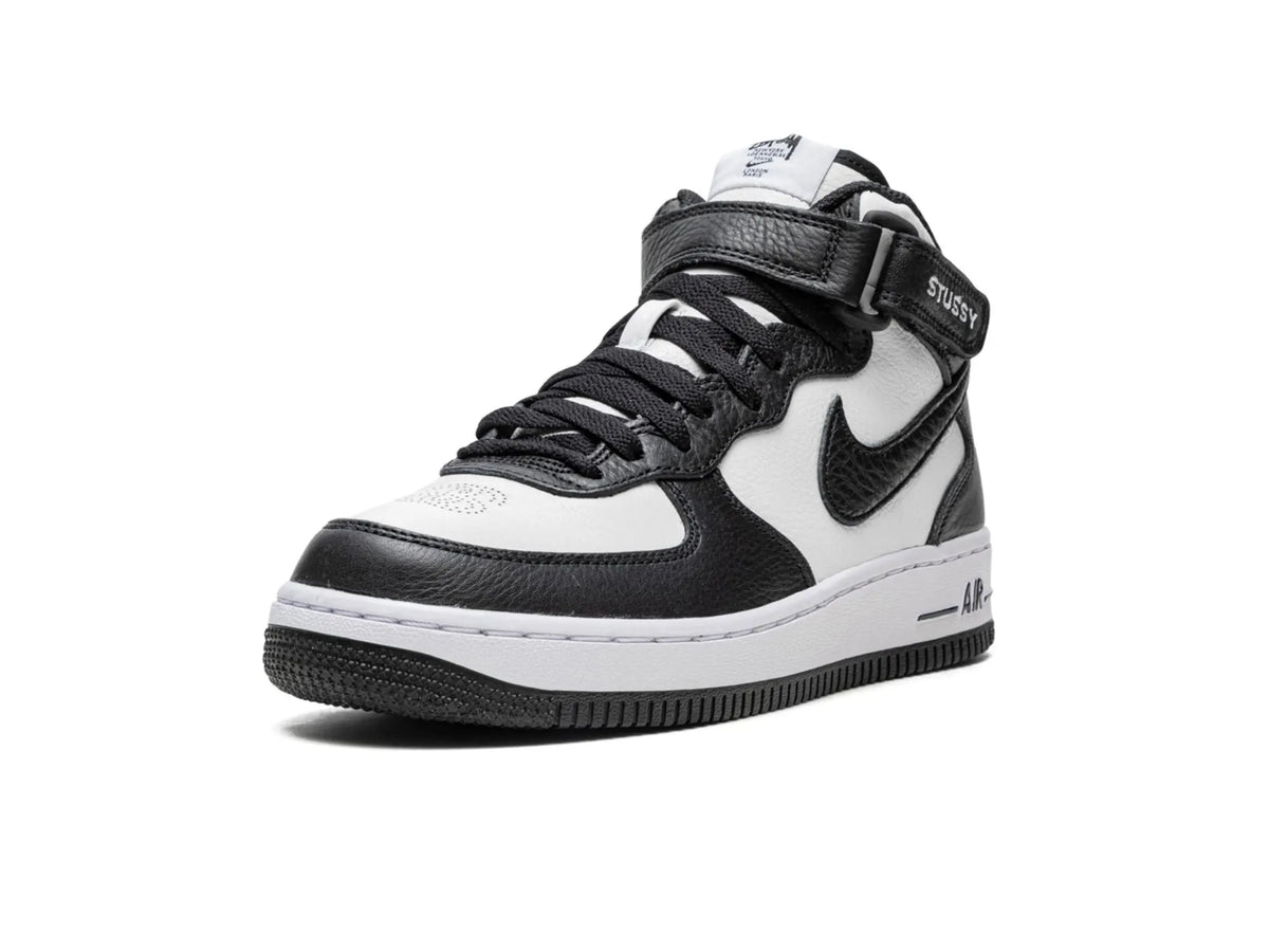 Nike Air Force 1 Mid X Stüssy "Light Bone Black" - street-bill.dk