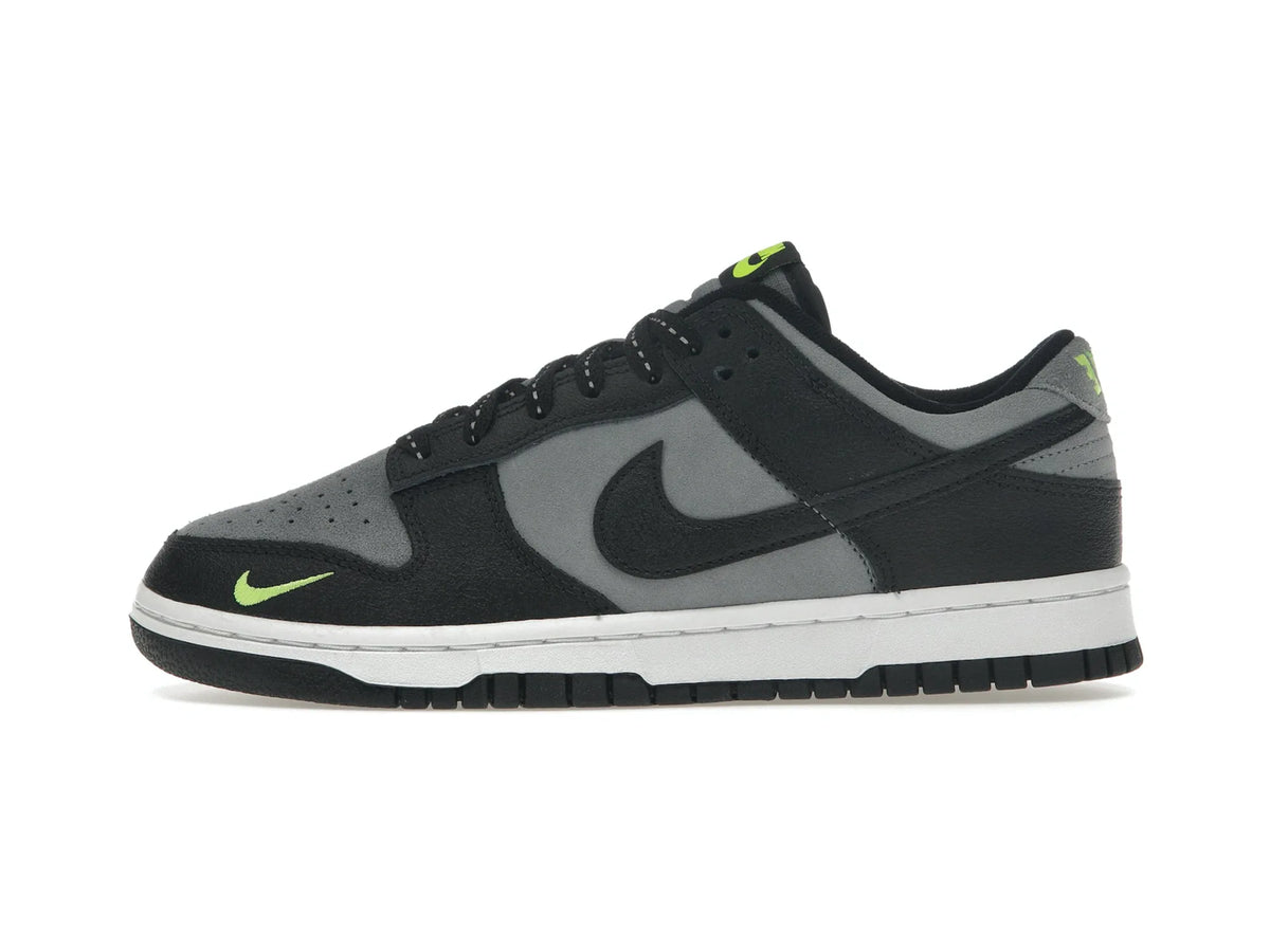 Nike Dunk Low Black Cool Grey Volt Mini Swoosh - street-bill.dk
