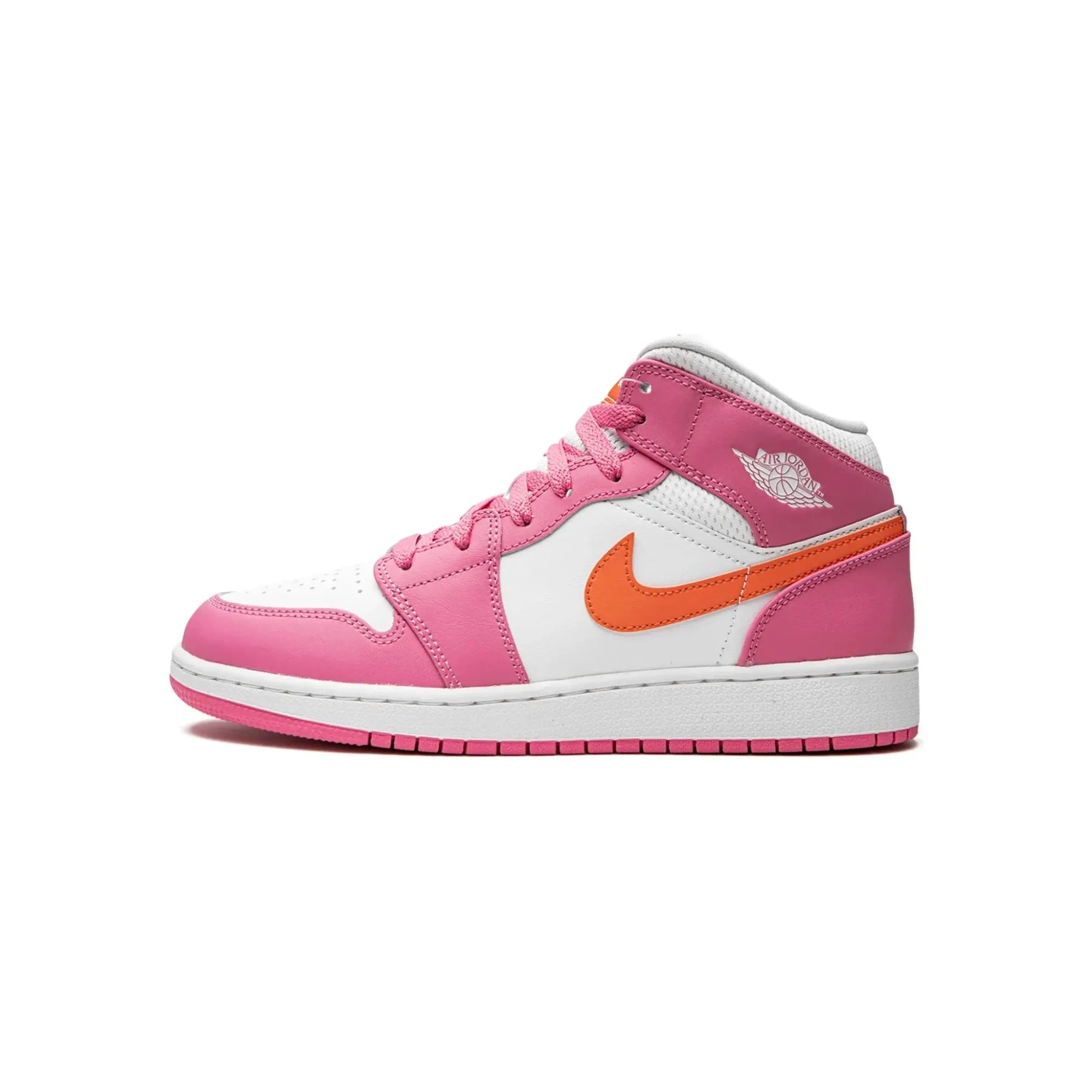 Nike Air Jordan 1 Mid "Pinksicle Safety Orange" - street-bill.dk
