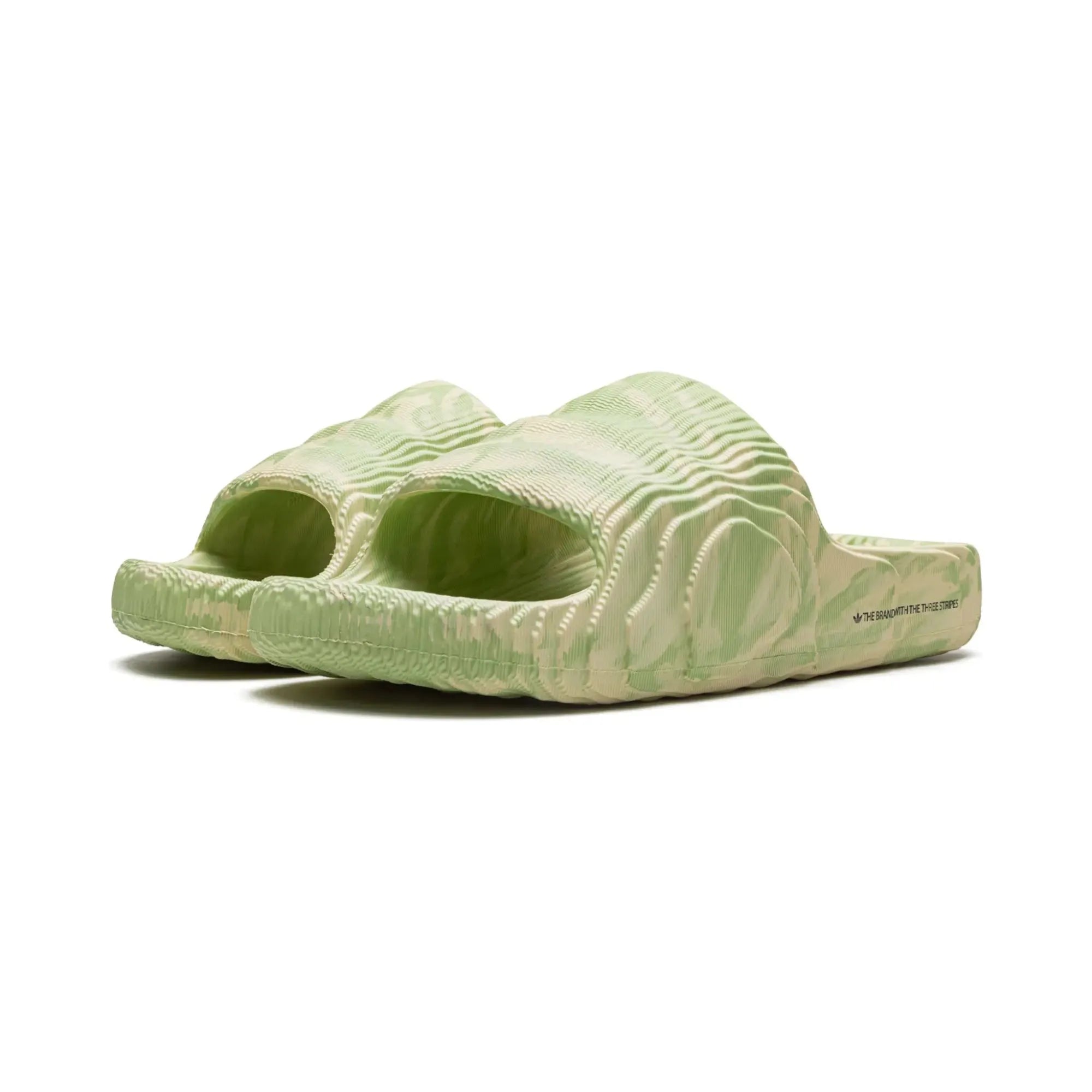 Adidas Adilette 22 Slides "Magic Lime Desert Sand" - street-bill.dk