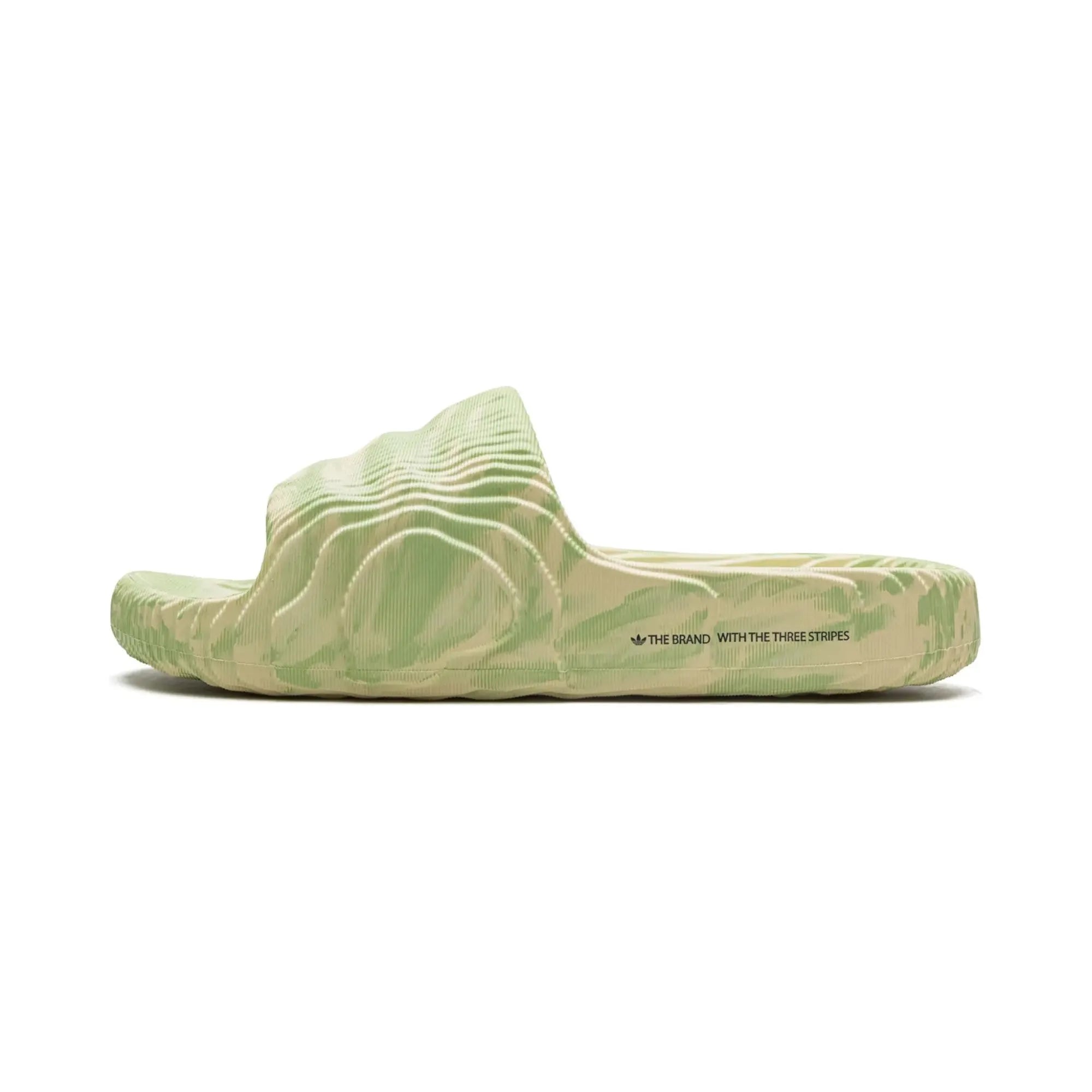 Adidas Adilette 22 Slides "Magic Lime Desert Sand" - street-bill.dk