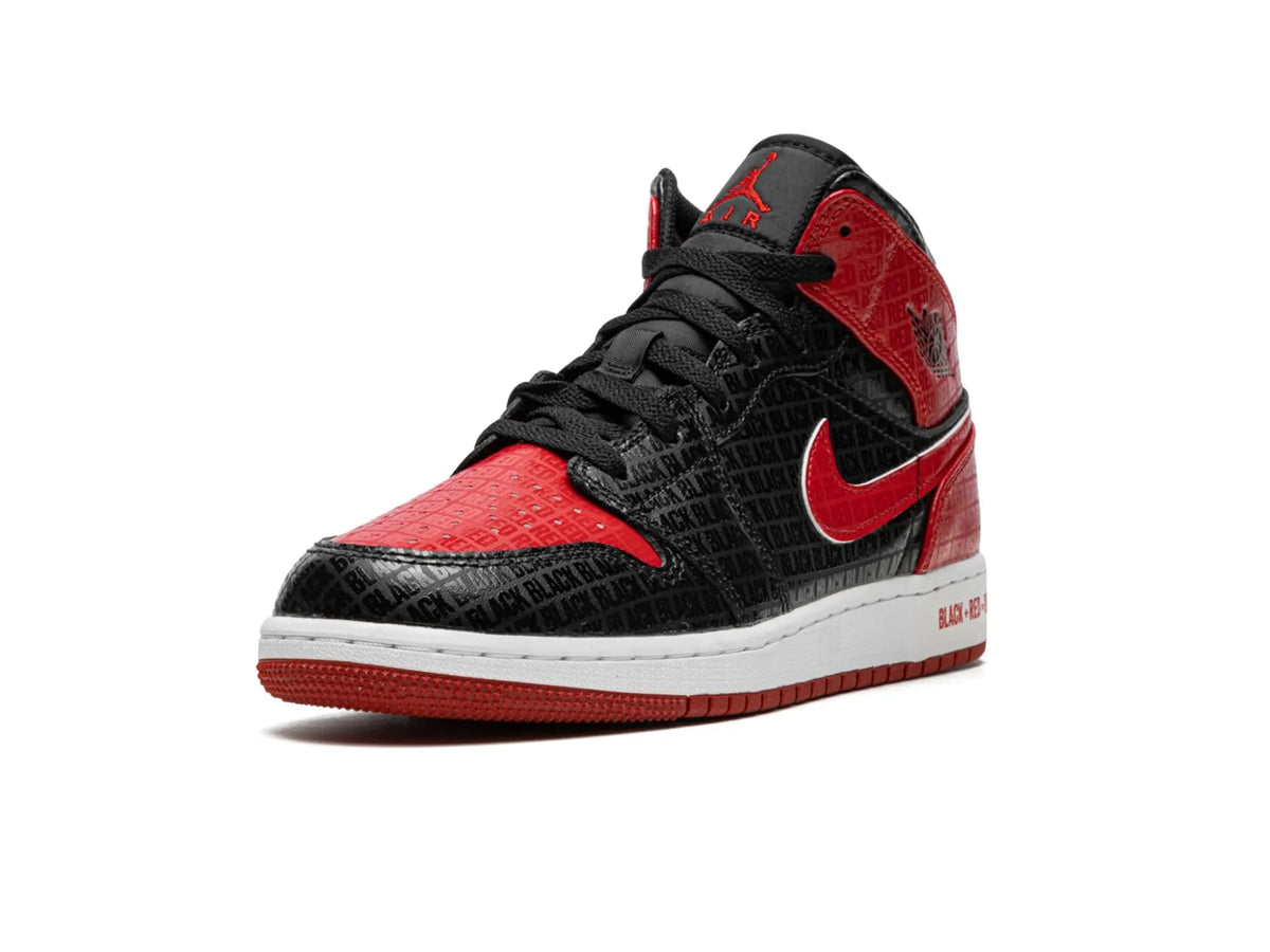 Nike Air Jordan 1 Mid "Bred Text" - street-bill.dk