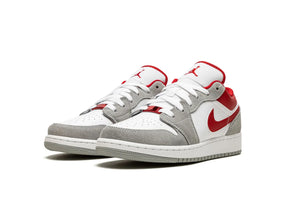 Nike Air Jordan 1 Low "Light Smoke Grey Gym Red" - street-bill.dk