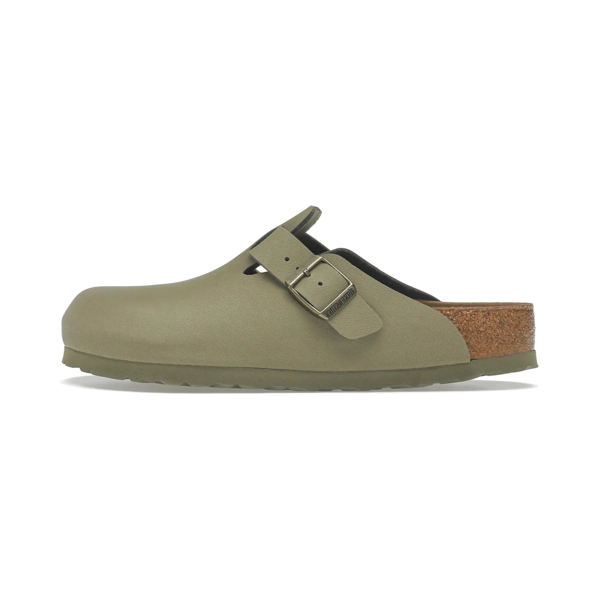 Birkenstock Boston "Vegan Birkibuc Khaki" - street-bill.dk