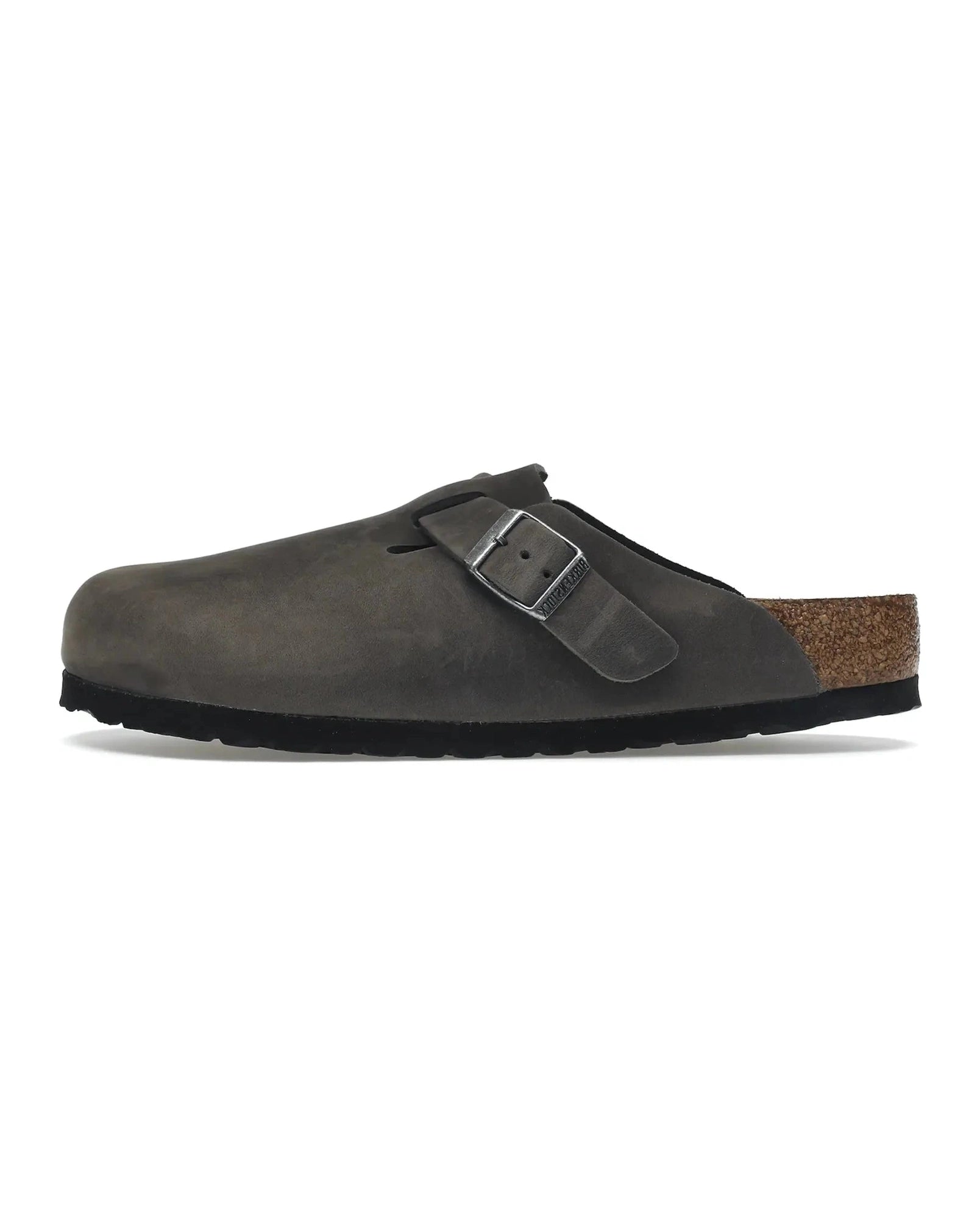 Birkenstock Boston "Soft Footbed Oiled Leather Iron Grey" - street-bill.dk